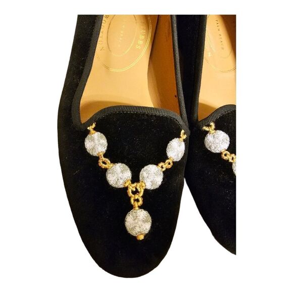 SOLD!!! STUBBS & WOOTTON Embroidered Velvet Loafers - Size 7 - Picture 4 of 6